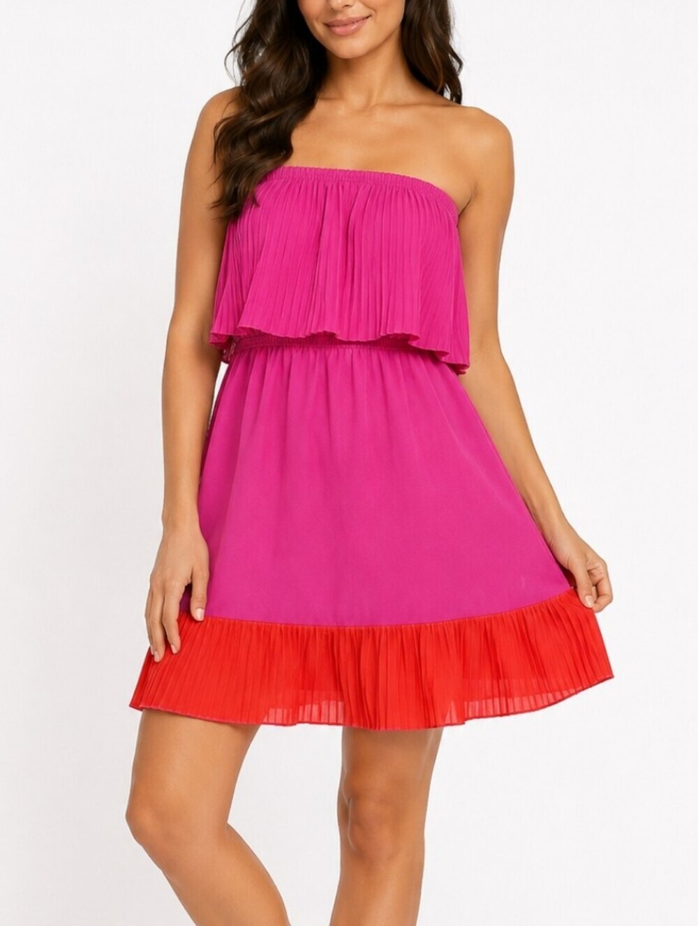 Max and Cleo~Size XS~Berry Pleated Dress NWT